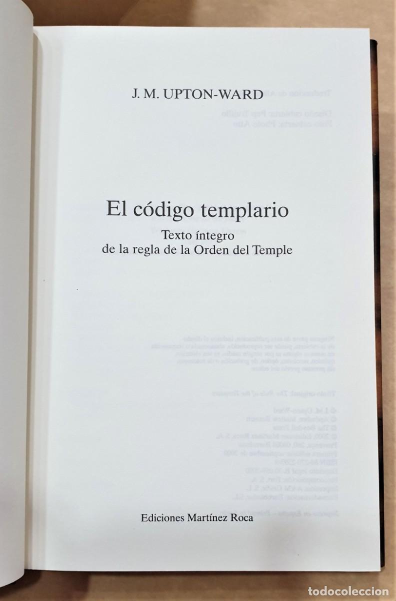 Libros: EL C&Oacute;DIGO TEMPLARIO. TEXTO &Iacute;NTEGRO DE LA REGLA DE LA ORDEN DEL PEMPLE. - UPTON-WARD, J. M. - Foto 2