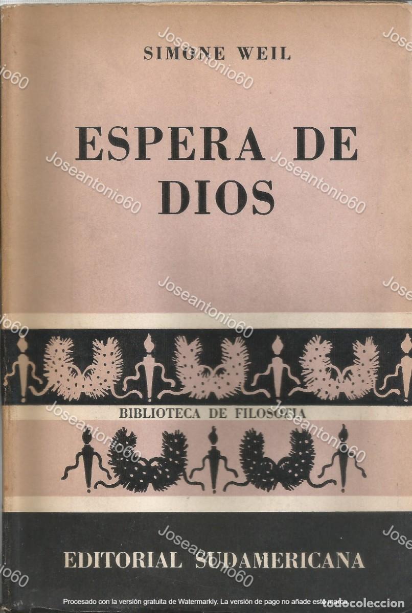 Libros: Espera de Dios. Simone Weil. 1954 - Foto 1