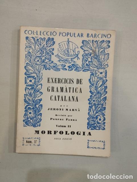 Libros: Jeroni Marv&agrave; - Exercicis de gram&agrave;tica catalana II Morfologia - Foto 1