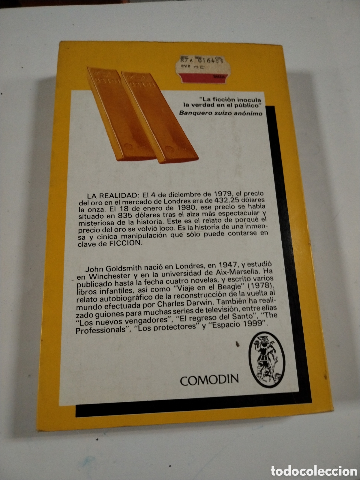 Libros: JOHN GOLDSMITH - ORO EN LINGOTES - Foto 2