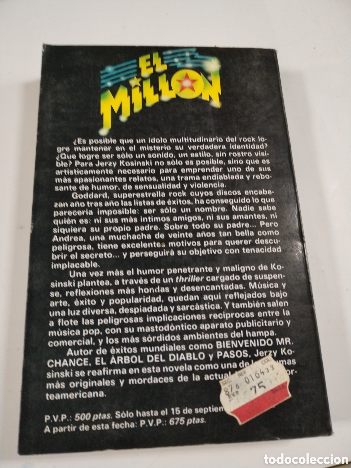 Libros: EL MILLON. JERZY KOSINSKI - Foto 2