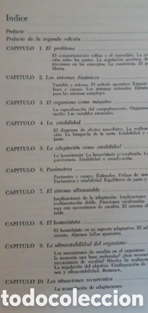 Libros: PROYECTO PARA UN CEREBRO. WILLIAM R. ASHBY. ESTRUCTURA Y FUNCION. EDIT. TECNOS - Foto 5