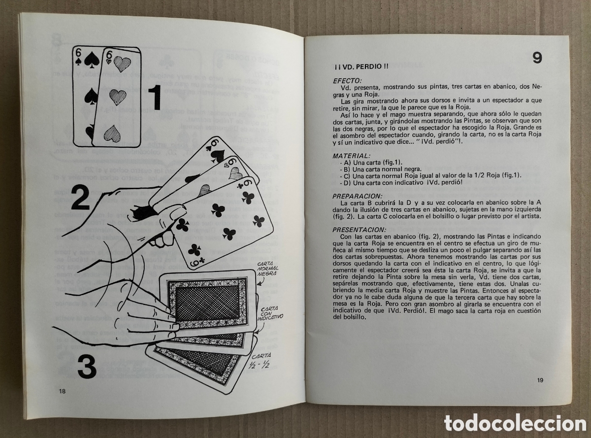Libros: 25 efectos con cartas trucadas. Casa magicus, 1978. Libro - Foto 3
