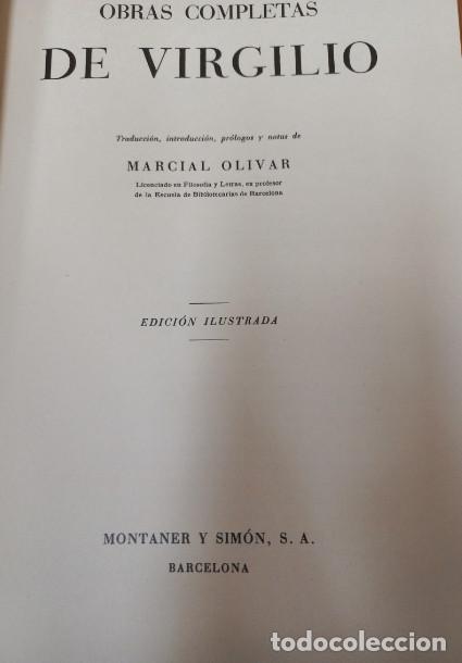 Libros: VIRGILIO OBRAS COMPLETAS, EDICION ILUSTRADA, MONTANER Y SIMON 1967, LIBRO - Foto 3