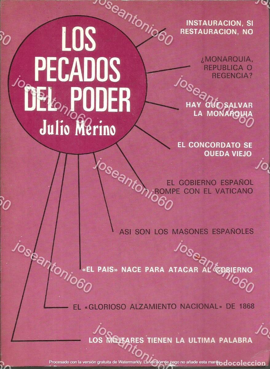 Libros: Los pecados del poder. Publicado en 1974 - Julio Merino - Foto 1