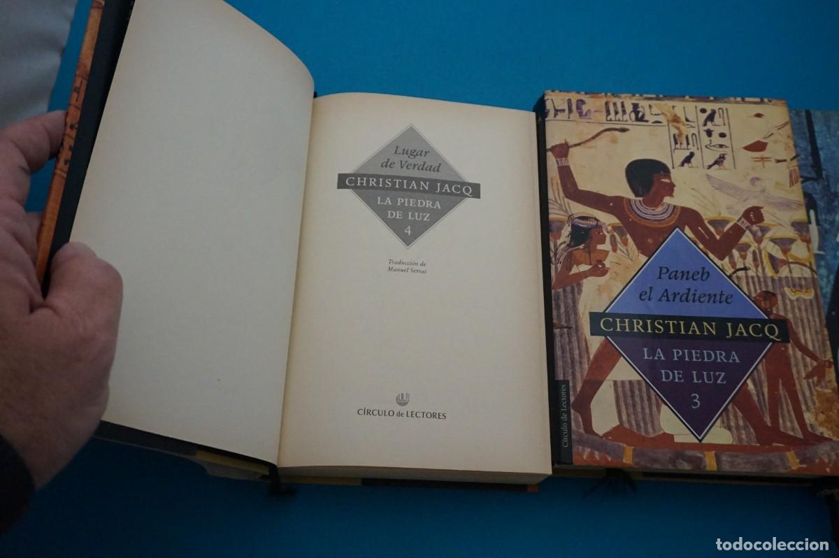 Libros: AMF-33G/ LA PIEDRA DE LA LUZ (2, 3 Y 4) - CHRISTIAN JACQ / CIRCULO DE LECTORES - Foto 2