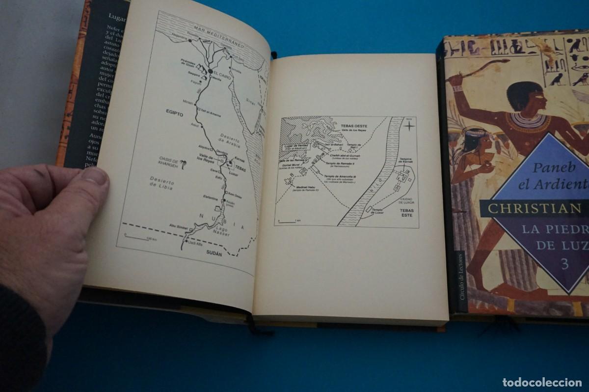 Libros: AMF-33G/ LA PIEDRA DE LA LUZ (2, 3 Y 4) - CHRISTIAN JACQ / CIRCULO DE LECTORES - Foto 3