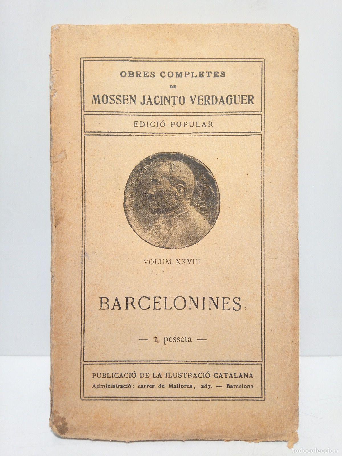 Libros: VERDAGUER, Jacinto - Barcelonines [Poes&iacute;as] - Foto 1
