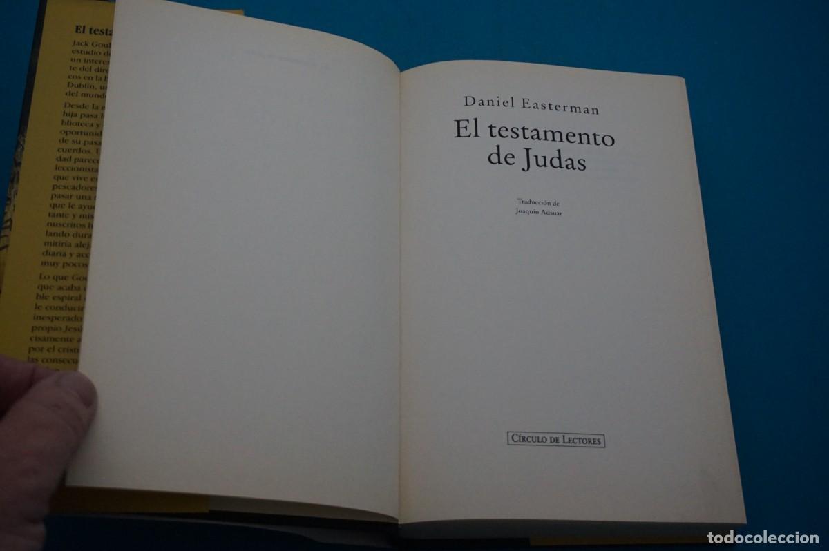 Libros: AMF-33G/ EL TESTAMENTO DE JUDAS - DANIEL EASTERMAN / CIRCULO DE LECTORES - Foto 2