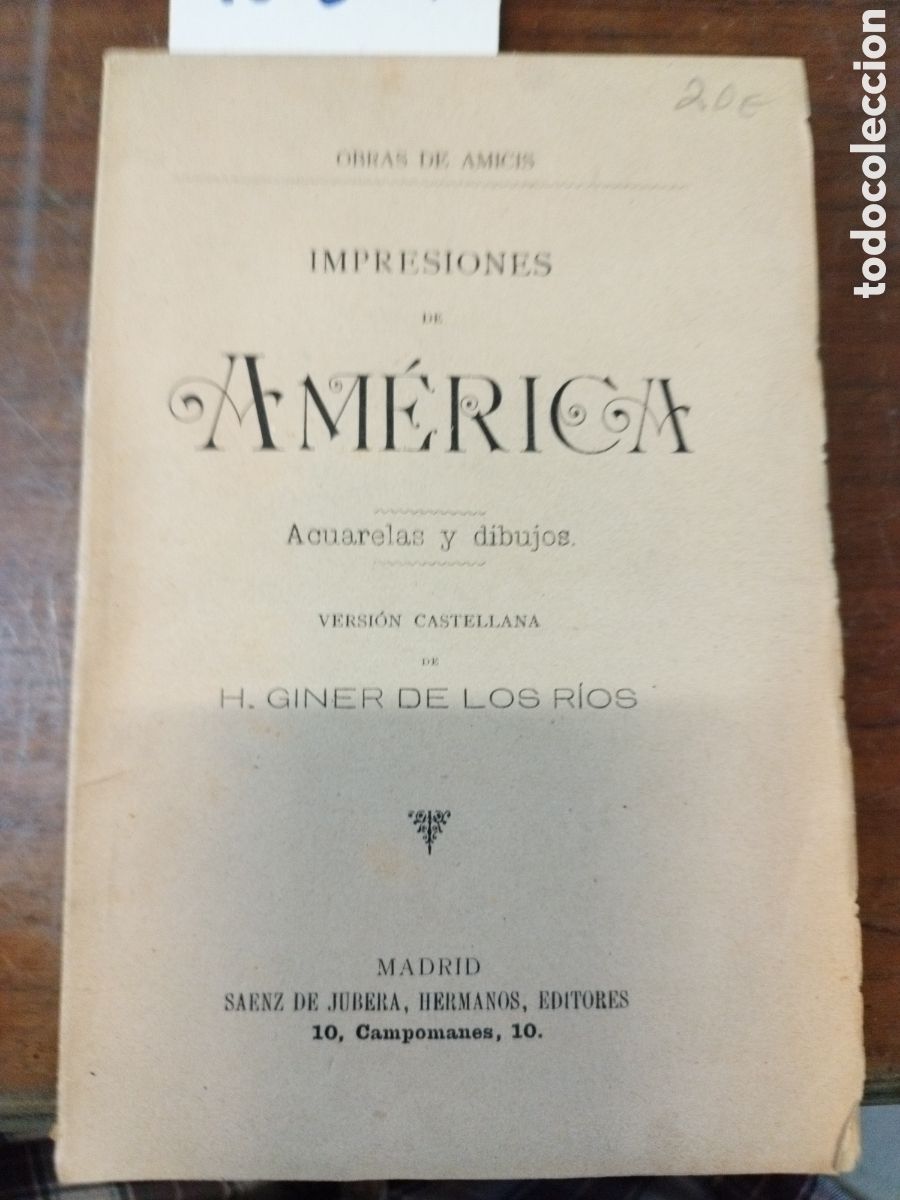 Libros: IMPRESIONES DE AMERICA. Acuarelas y dibujos - AMICIS - Foto 1