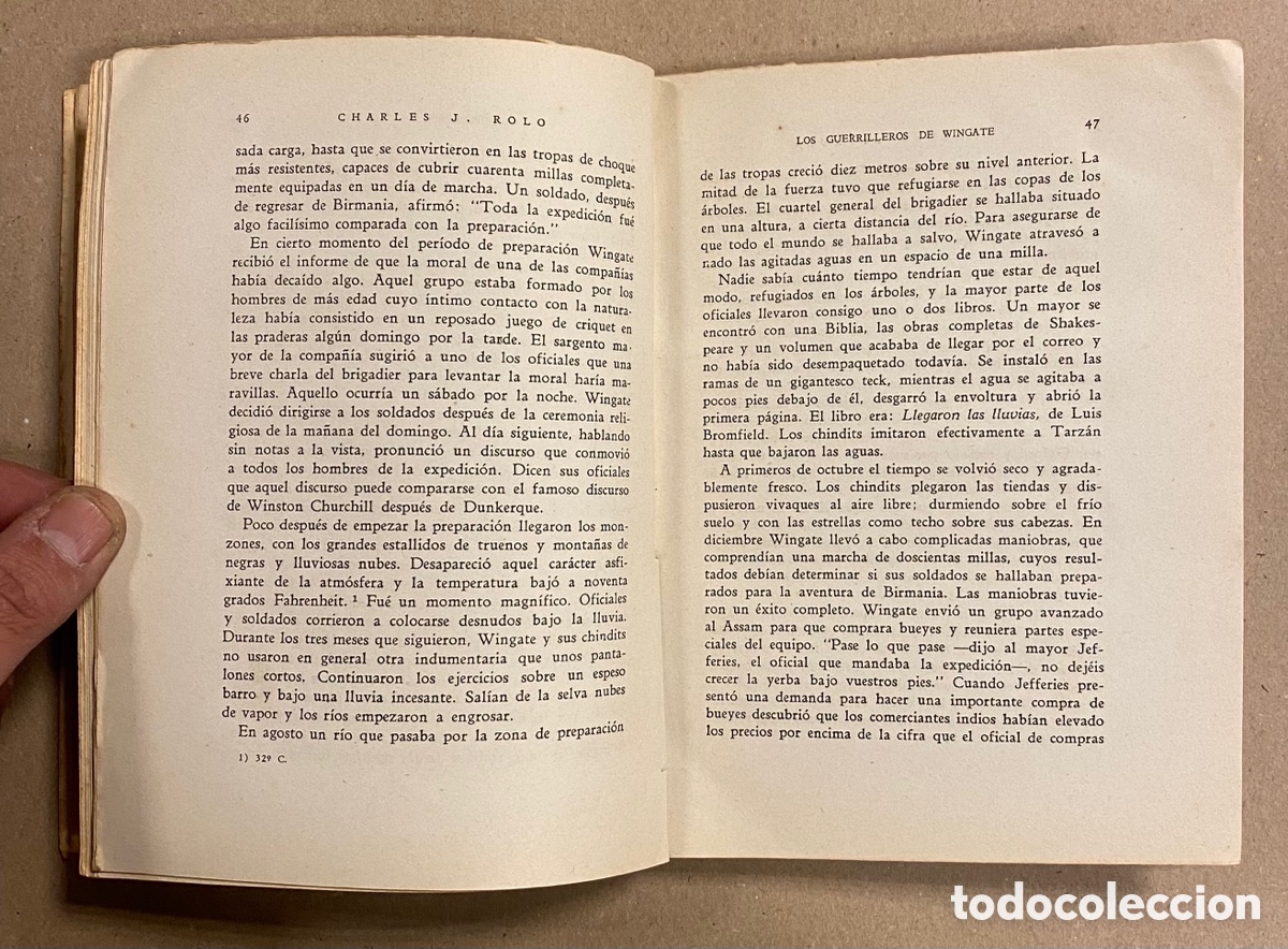 Libros: LOS GUERRILLEROS DE WINGATE. CHARLES J. ROLO. EDICIONES MINERVA 1944. - Foto 4