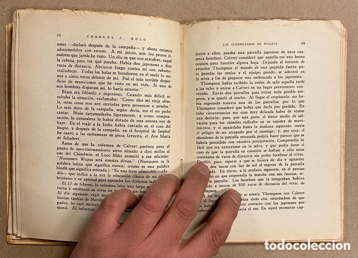 Libros: LOS GUERRILLEROS DE WINGATE. CHARLES J. ROLO. EDICIONES MINERVA 1944. - Foto 5