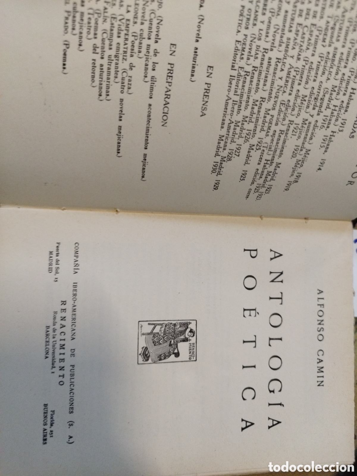 Libros: ANTOLOGIA POETICA - CAMIN,Alfonso - Foto 4