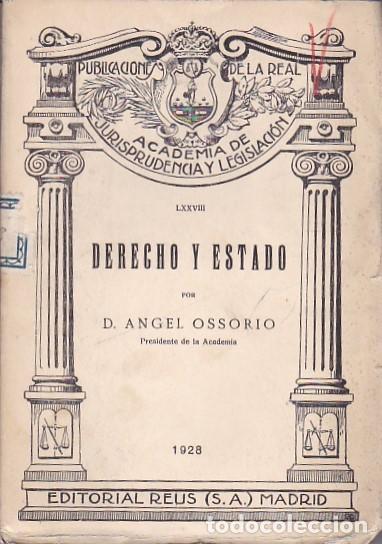 Libros: Derecho y estado - OSSORIO, Angel - Foto 1