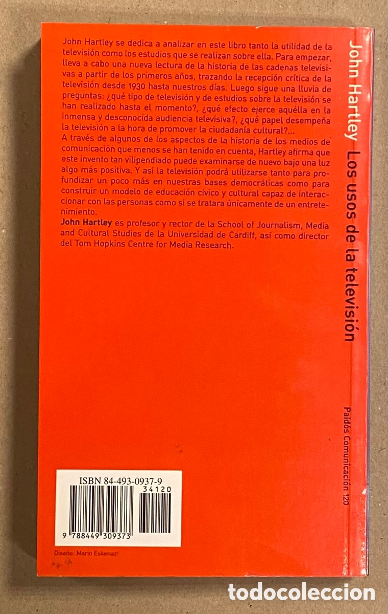 Libros: LOS USOS DE LA TELEVISI&Oacute;N. JOHN HARTLEY. EDICIONES PAID&Oacute;S 2000. - Foto 8
