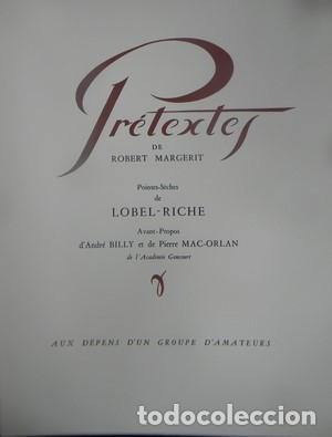 Libros: Pretextes de Robert Margerit. Ejemplar numerado - MARGERIT, ROBERT - Foto 3