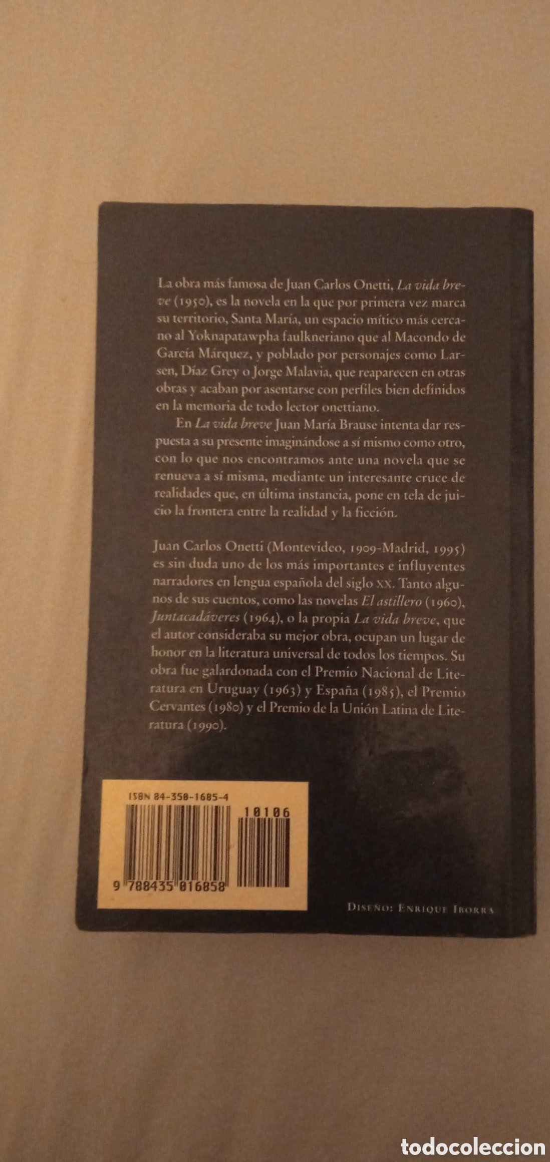 Libros: Juan Carlos Onetti.La vida breve.2006. - Foto 2