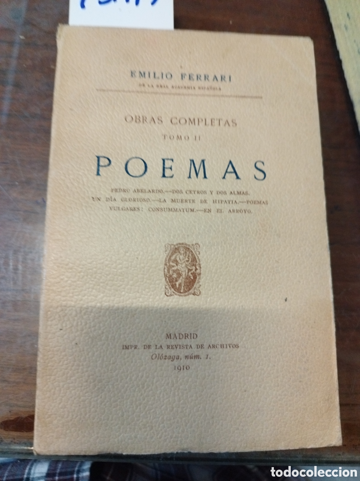 Libros: POEMAS. A&ntilde;o 1910 - FERRARI,Emilio - Foto 1