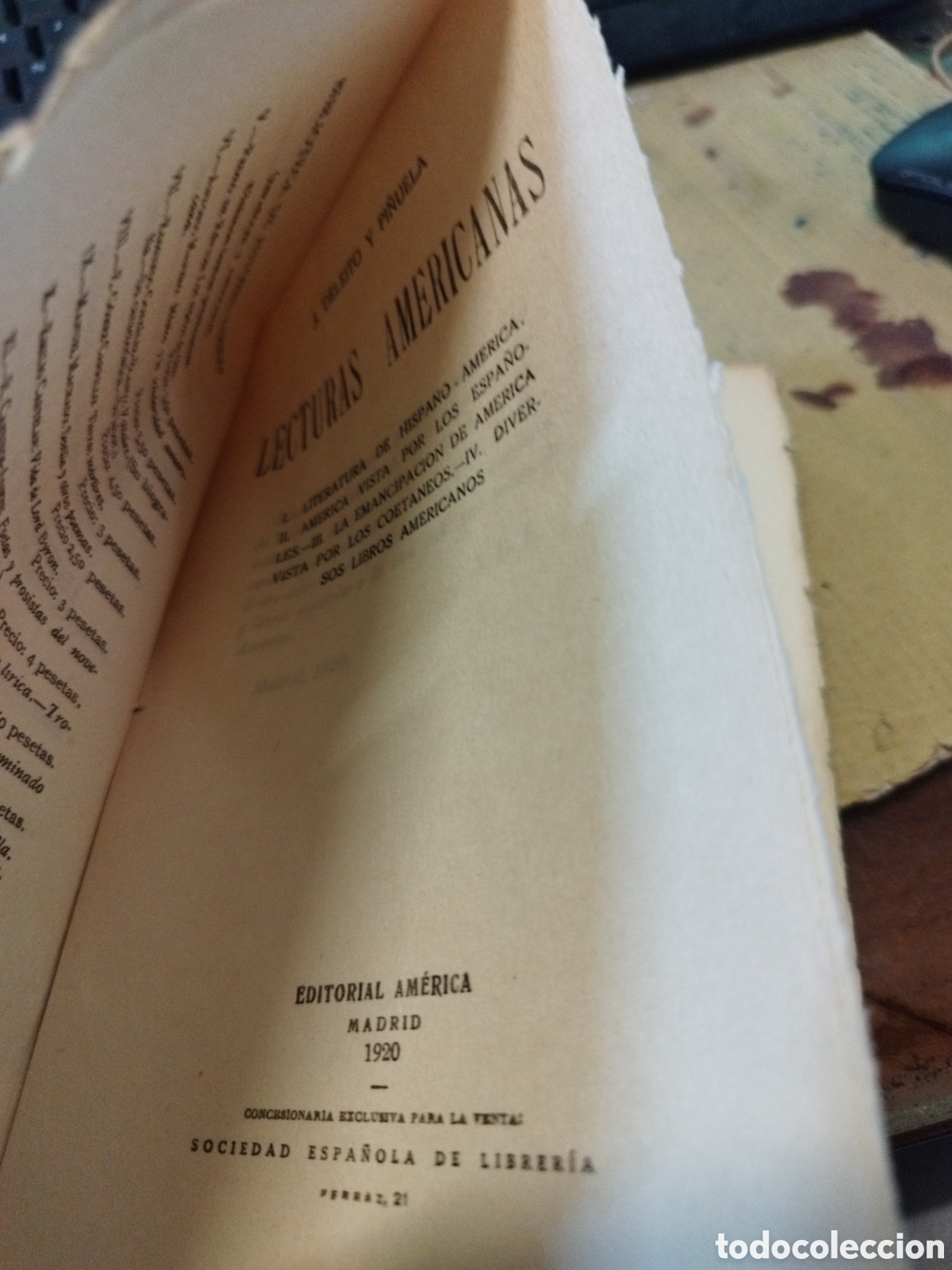 Libros: LECTURAS AMERICANAS - DELEITO Y PI&Ntilde;UELA,J. - Foto 4
