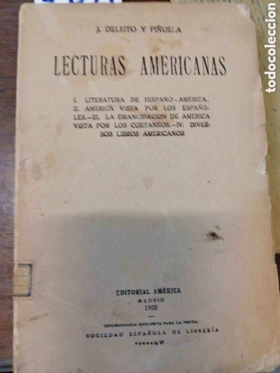 Libros: LECTURAS AMERICANAS - DELEITO Y PI&Ntilde;UELA,J. - Foto 1