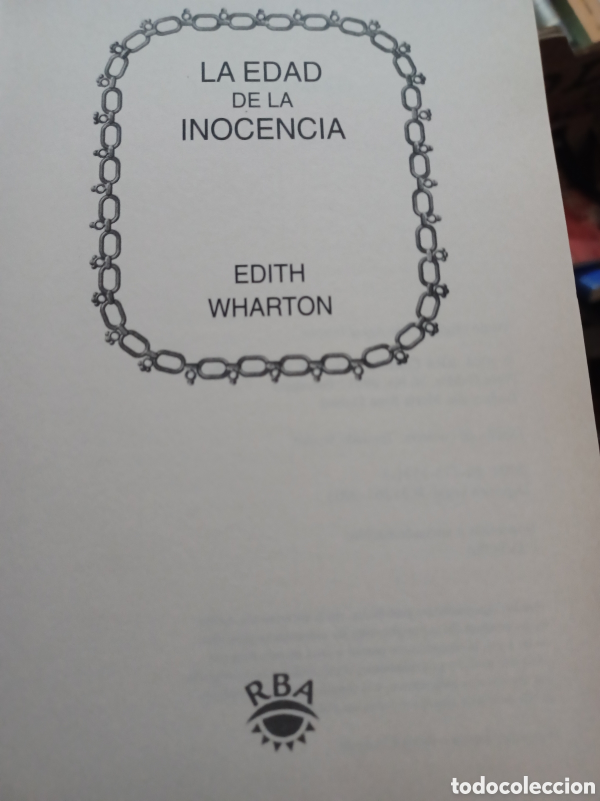 Libros: Barybook 315. La edad de la inocencia Edith Wharton RBA 2003 - Foto 2