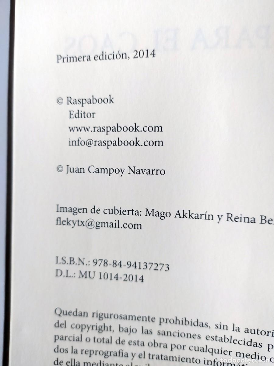 Libros: LIBRO VITRINAS PARA EL CAOS DE JUAN CAMPOY NAVARRO - Foto 2