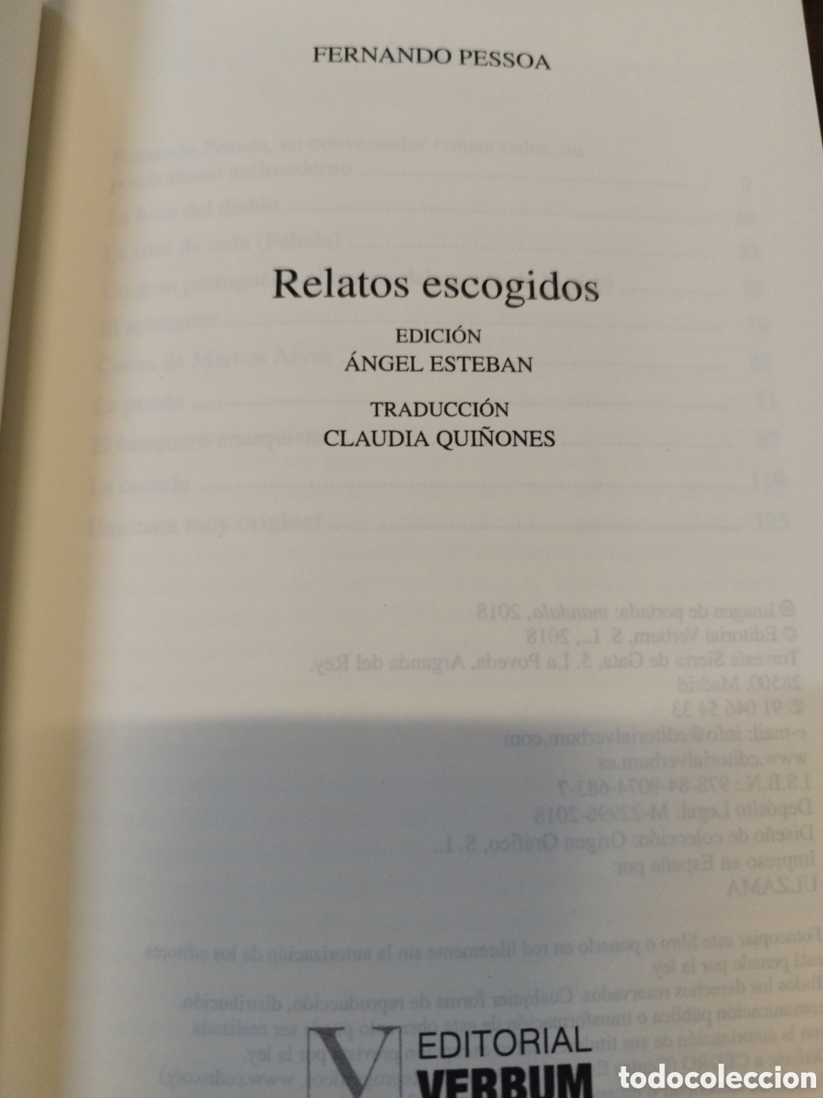 Libros: RELATOS ESCOGIDOS - PESSOA,Fernando - Foto 3