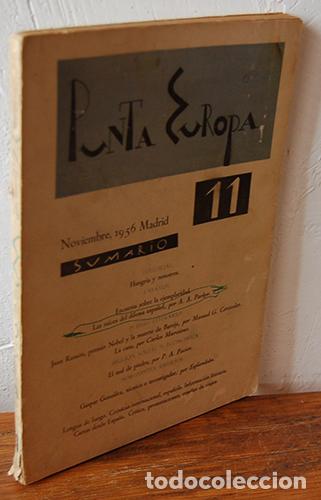 Libros: PUNTA EUROPA. N&ordm; 11. Noviembre, 1956 - VICENTE MARRERO (Director)