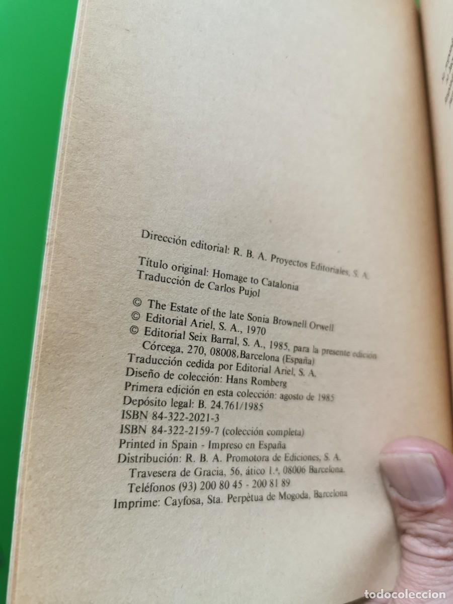 Libros: GEORGE ORWELL . HOMENAJE A CATALU&Ntilde;A - Foto 3