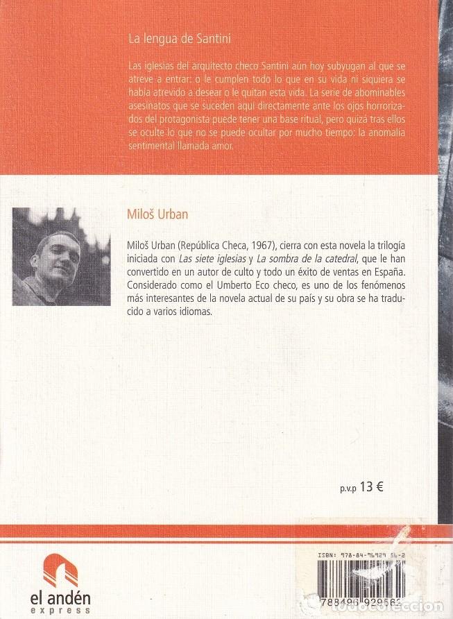 Libros: La lengua de Santini - Milos Urban - Foto 2