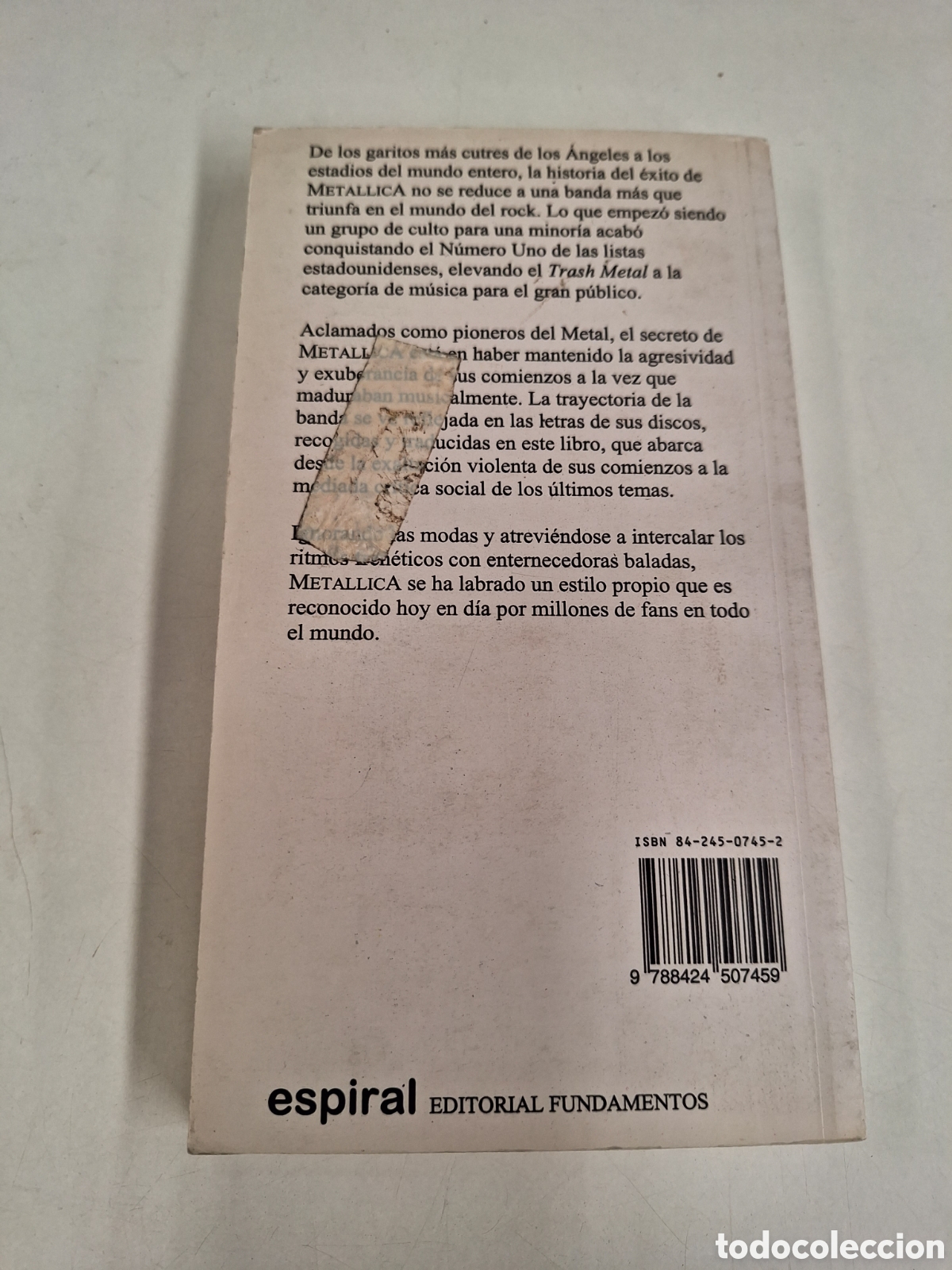Libros: METALLICA CANCIONES ESPIRAL - Foto 2