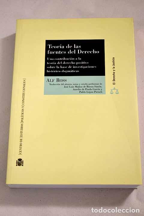 Libros: Teor&iacute;a de las fuentes del derecho .- Ross, Alf - Foto 1