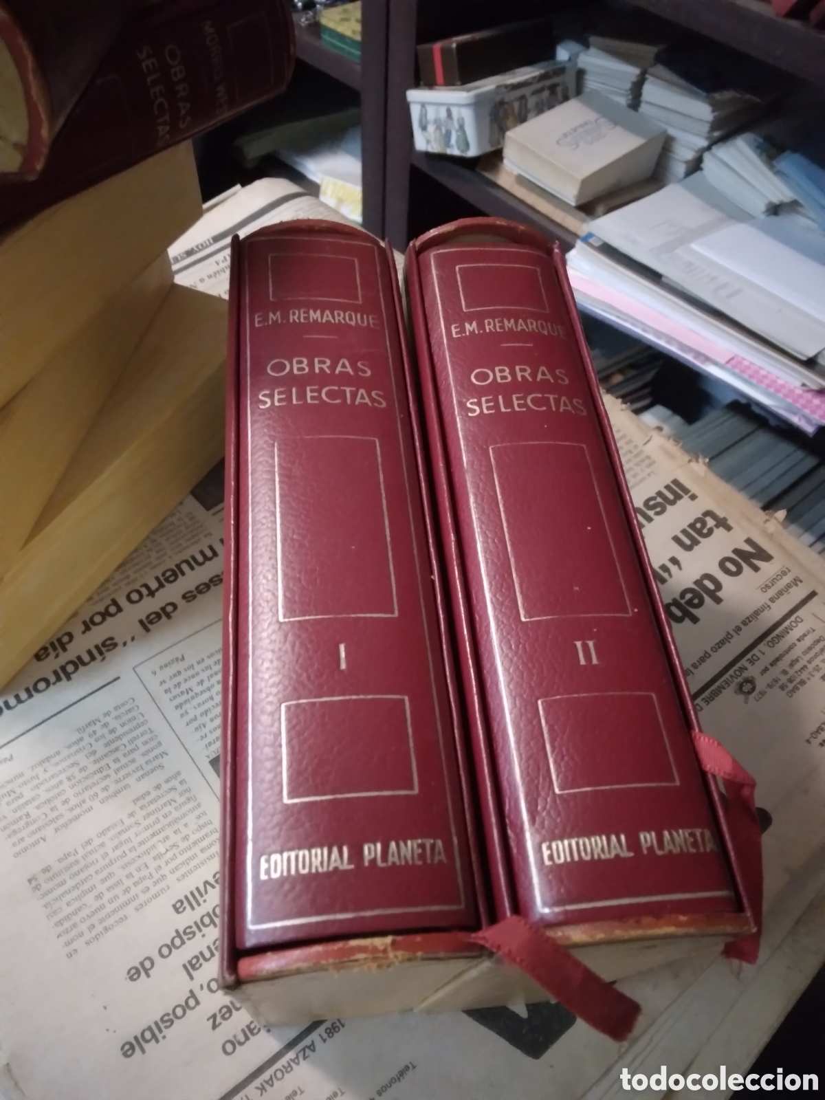 Libros: E.M. Remarque, Editorial Planeta, obras selectas, tomo I y II - Foto 1