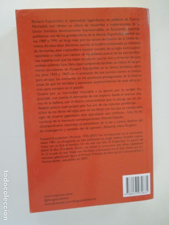 Libros: EL IMPERIO - RYSZARD KAPUSCINSKI - EDITORIAL ANAGRAMA 2019. - Foto 2