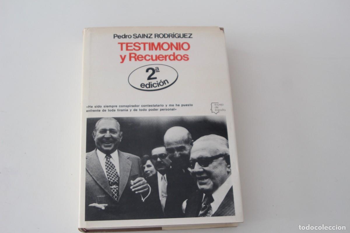 Libros: TESTIMONIOS Y RECUERDOS PEDRO SAINZ RODRIGUEZ PLANETA - Foto 1