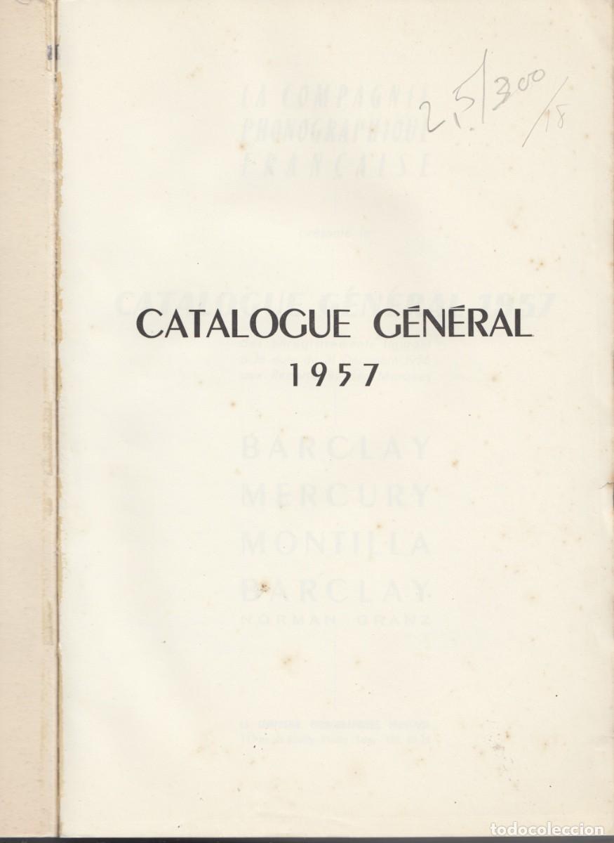 Libros: CAT&Aacute;LOGO DISCOS. DISQUES CATALOGUE G&Eacute;N&Eacute;RAL BARCLAY 1957. ACZ - Foto 2