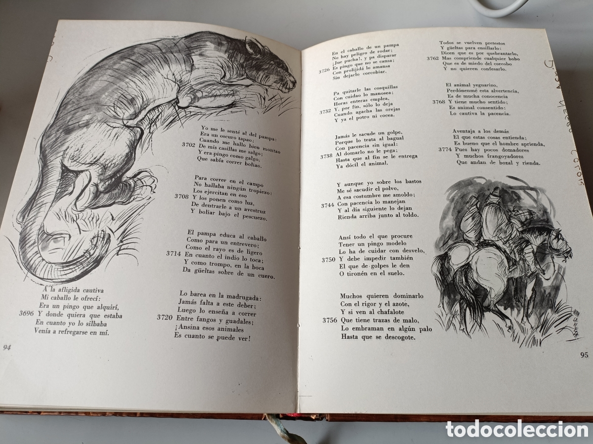 Libros: Mart&iacute;n Fierro tapas repujadas en cobre - Foto 8