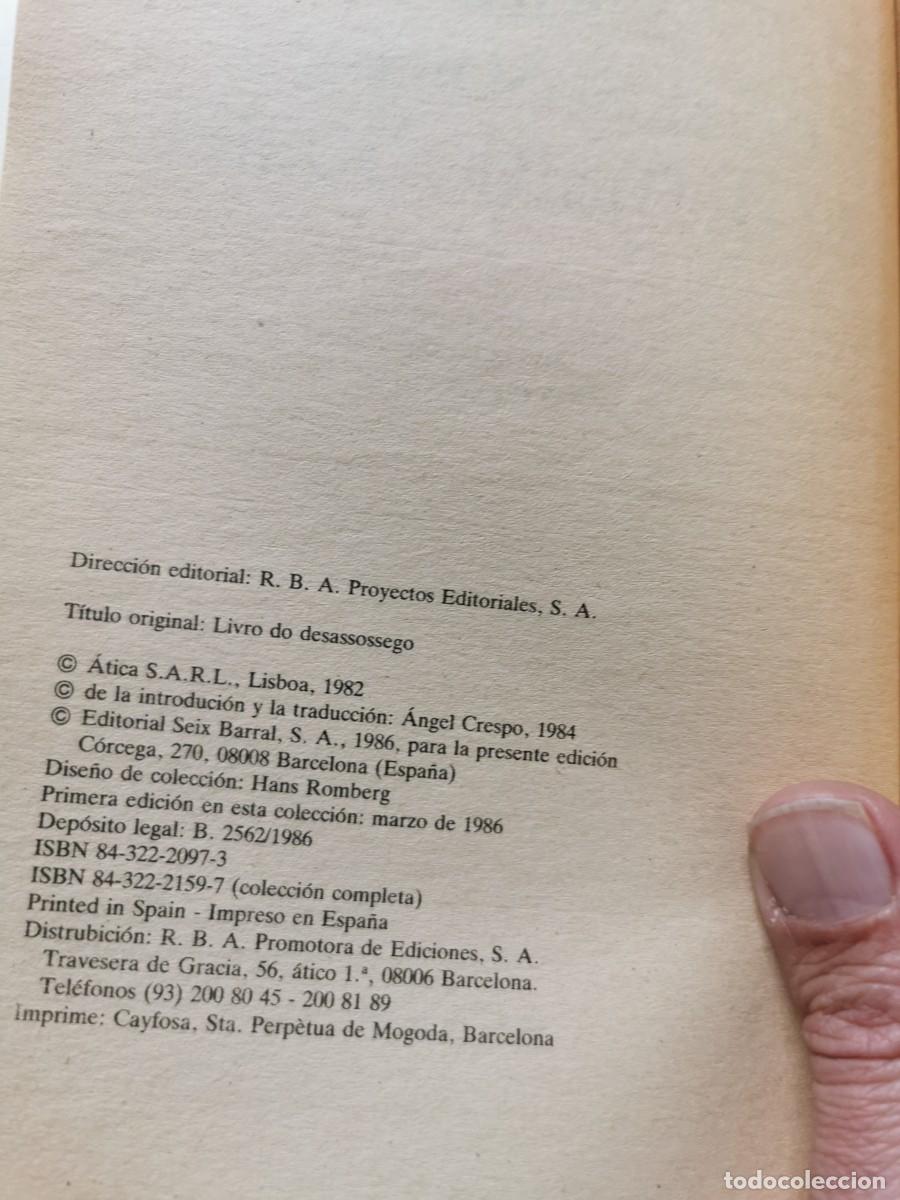 Libros: LIBRO DEL DESASOSIEGO. FERNANDO PESSOA - Foto 3