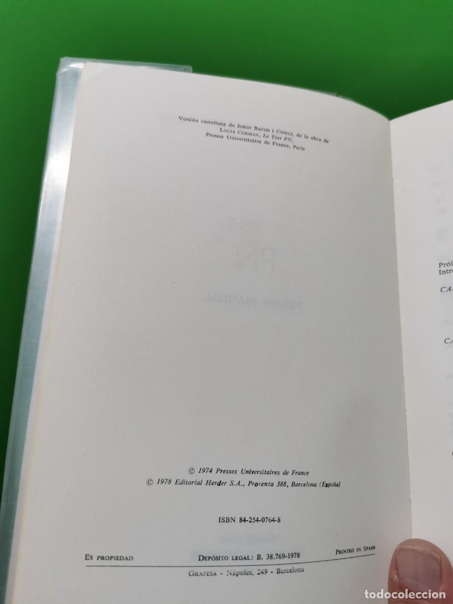 Libros: EL TEST PN. PRIMER MANUAL. LOUIS CORMAN - Foto 4