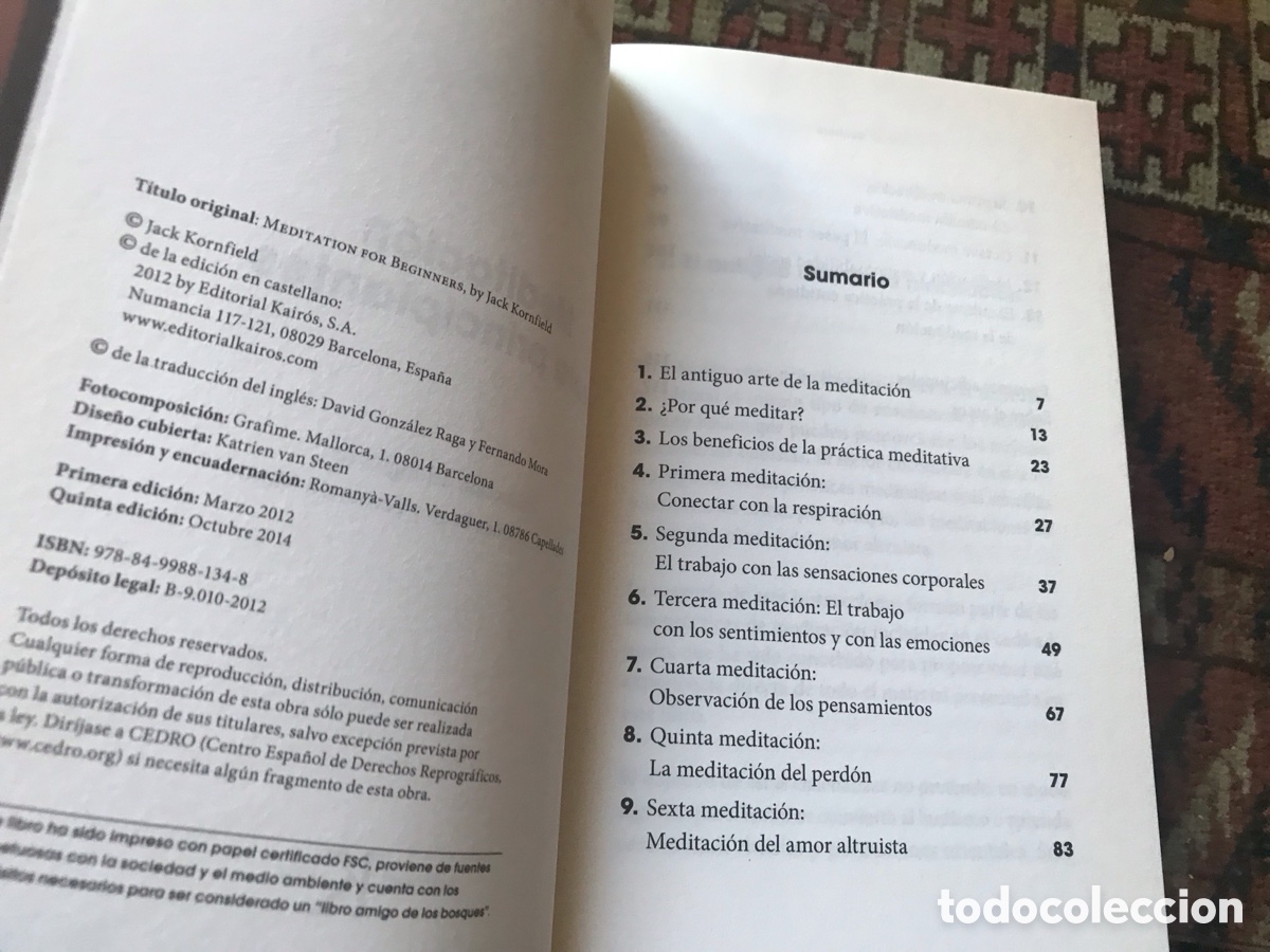 Libros: Meditaci&oacute;n para principiantes. Jack Kornfield - Foto 4