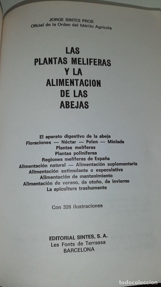Libros: LAS PLANTAS MEL&Iacute;FERAS Y LA ALIMENTACION DE LAS ABEJAS - Foto 3