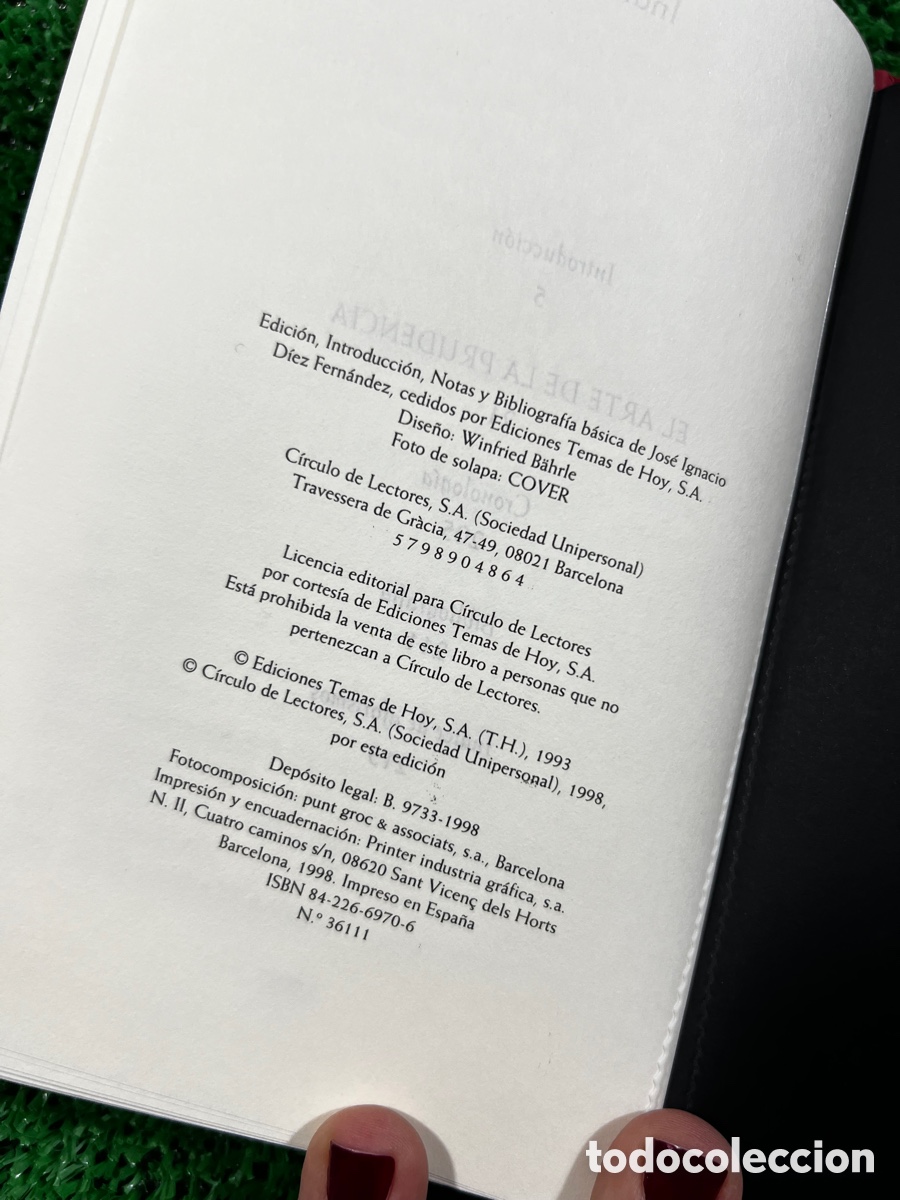 Libros: El arte de la prudencia - Baltasar Graci&aacute;n - Foto 6