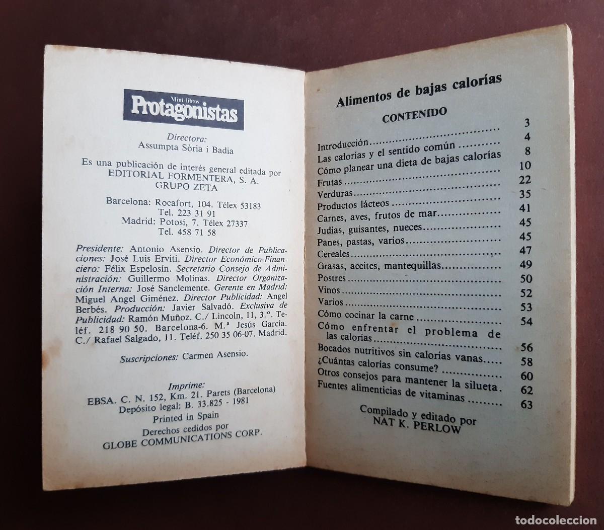 Libros: MINI LIBROS PROTAGONISTAS. N&Uacute;MERO 18. ALIMENTOS DE BAJAS CALOR&Iacute;AS. - Foto 2