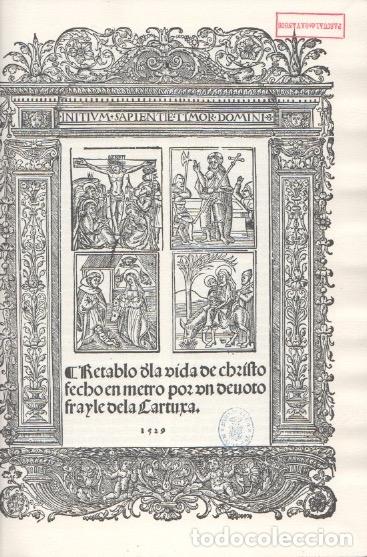 Libri di seconda mano: Retablo de la vida de Christo fecho en metro. Facs&iacute;mil - Padilla, Juan de