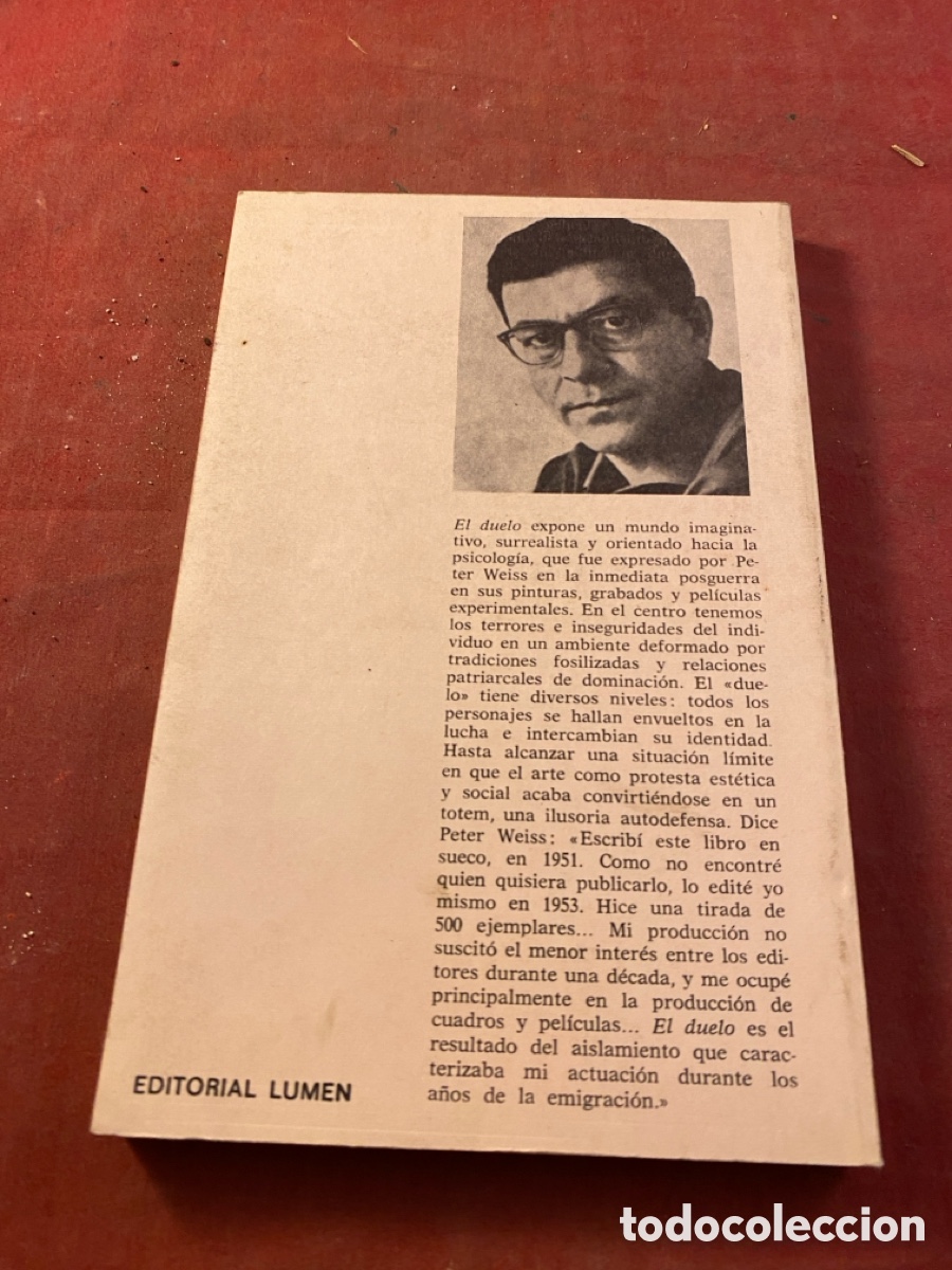 Libros: EL DUELO PETER WEISS - Foto 2