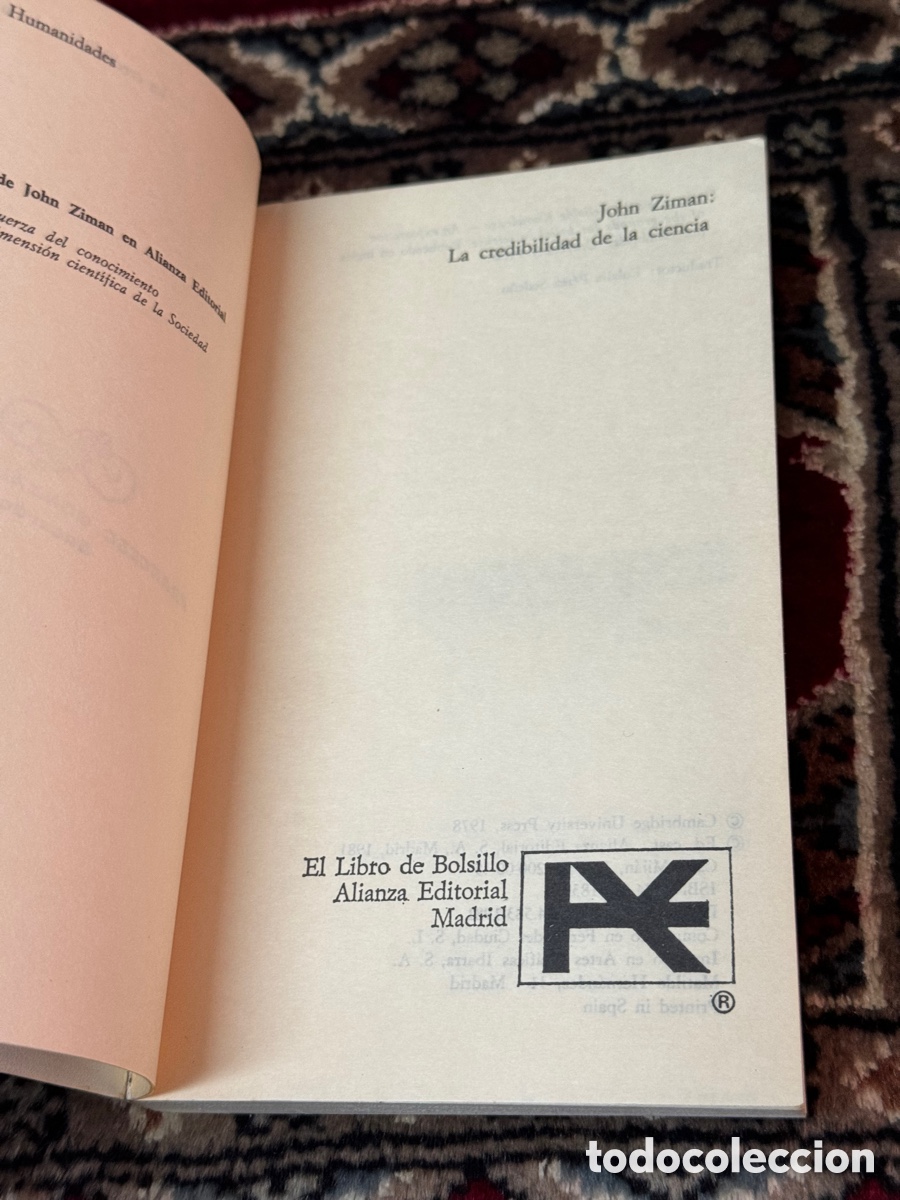 Libros: La credibilidad en la ciencia John Ziman - Foto 3