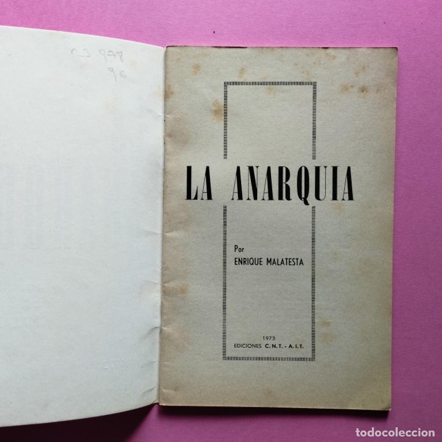Libros: Malatesta, Enrique. - La Anarqu&iacute;a. - Foto 2