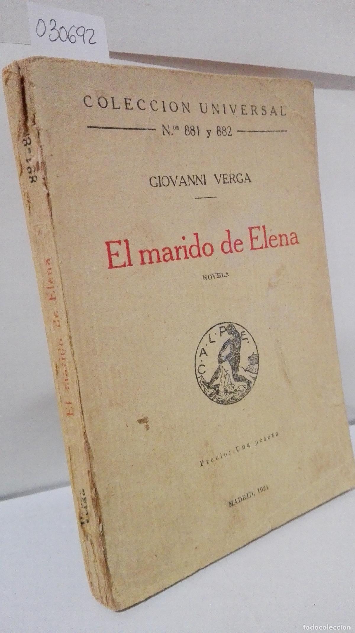 Libros: EL MARIDO DE ELENA (COLECCION UNIVERSAL) - Verga, Giovanni - Foto 1