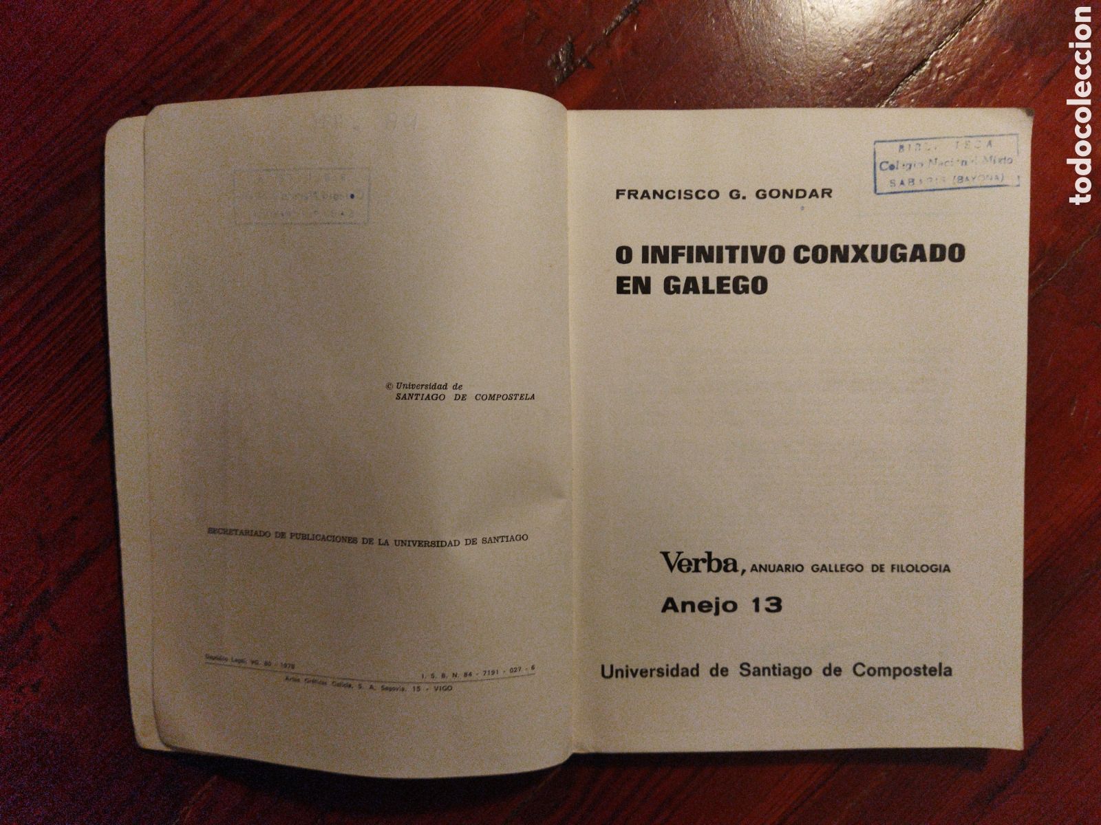 Libros: O infinitivo conxugado en galego / Gondar,Francisco G. - Foto 3
