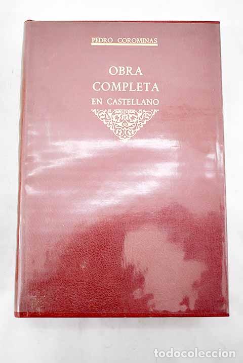 Libros: Obra completa en castellano.- Corominas, Pedro - Foto 1
